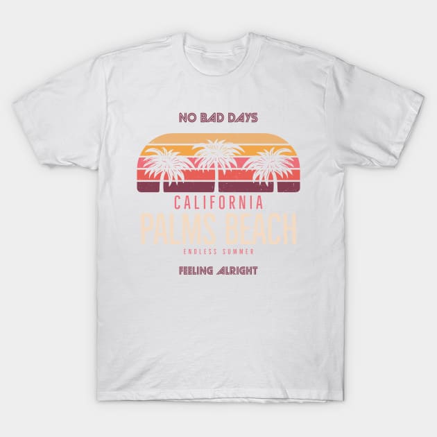 California Palms Beach - Endless Summer T-Shirt by OzInke